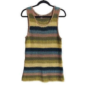 PENDLETON Striped Sleeveless Knit Tank Tunic Top